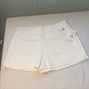 EleVen by Venus Williams Glossy White Athletic Shorts